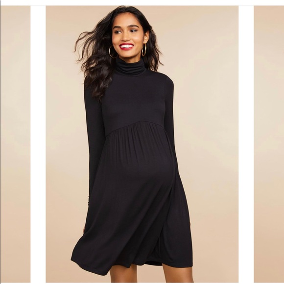 black turtleneck gown